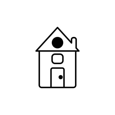 Beyaz arkaplanda ev simgesi vektörü