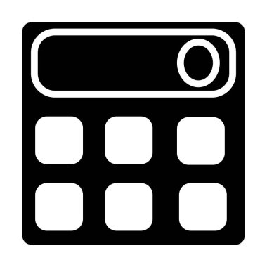 Beyaz arkaplanda hesap makinesi simgesi vektörü