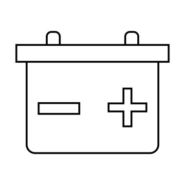 beyaz arkaplanda pil simgesi vektörü