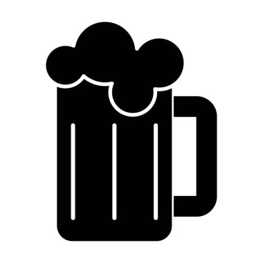 Beyaz arkaplanda bira simgesi vektörü