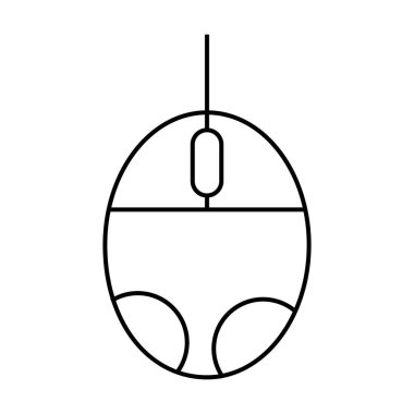 Beyaz arkaplanda fare simgesi vektörü