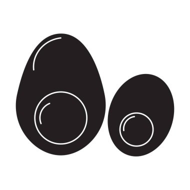 Beyaz arkaplanda yumurta simgesi vektörü