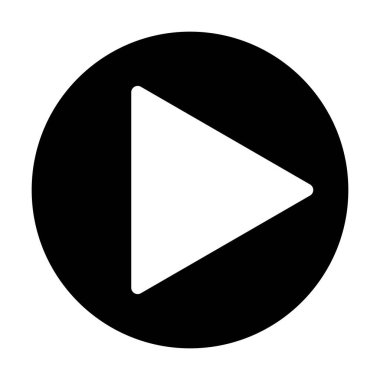 Beyaz arkaplanda düğme simgesi vektörünü oynat