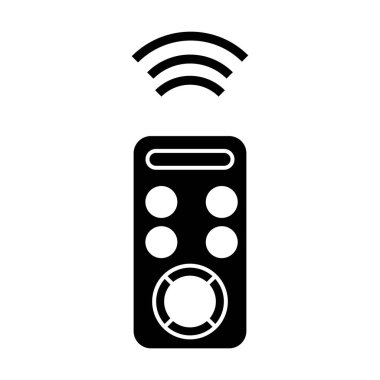 Beyaz arkaplanda uzak simge vektörü