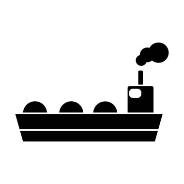 Beyaz arkaplanda gemi simgesi vektörü