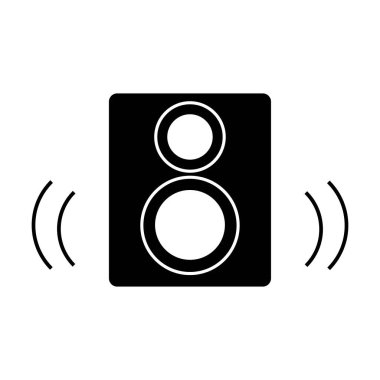 Beyaz arkaplanda konuşmacı simgesi vektörü