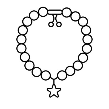 Beyaz arkaplanda bilezik simgesi vektörü