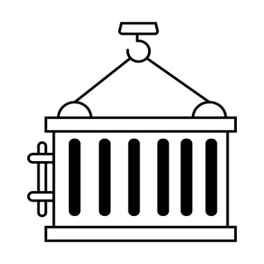 Beyaz arkaplanda taşıyıcı simgesi vektörü