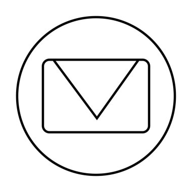 Beyaz arkaplanda zarf simgesi vektörü