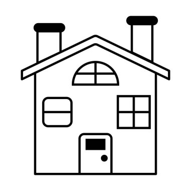 Beyaz arkaplanda ev simgesi vektörü