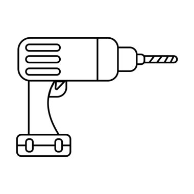 Beyaz arkaplanda elektrik sondaj simgesi vektörü