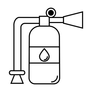 Beyaz arkaplanda yangın söndürme simgesi vektörü