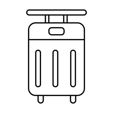 beyaz arkaplanda bagaj simgesi vektörü