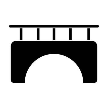 Beyaz arkaplanda köprü simgesi vektörü