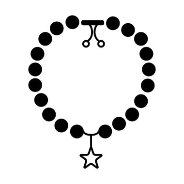 Beyaz arkaplanda bilezik simgesi vektörü