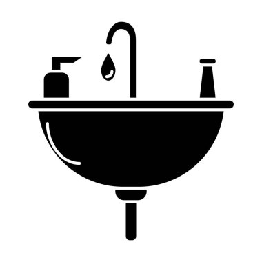 Beyaz arkaplanda havza simgesi vektörü