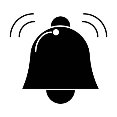 Beyaz arkaplanda çan simgesi vektörü