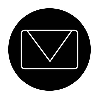 Beyaz arkaplanda zarf simgesi vektörü