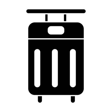 beyaz arkaplanda bagaj simgesi vektörü