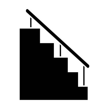 Beyaz arkaplanda merdiven simgesi vektörü