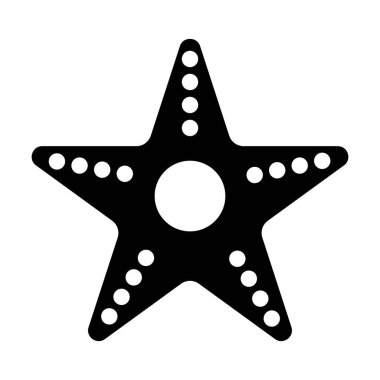 beyaz arkaplanda deniz yıldızı simgesi vektörü