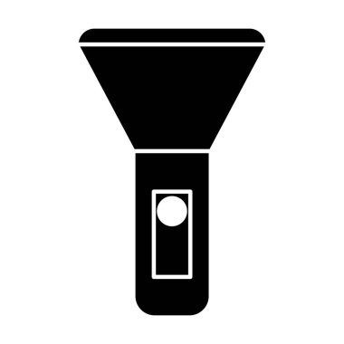 Beyaz arkaplanda meşale simgesi vektörü