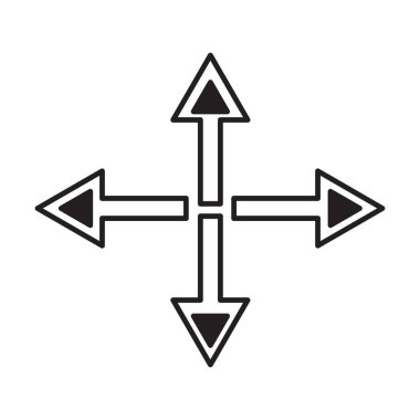 Beyaz arkaplanda ok simgesi vektörü