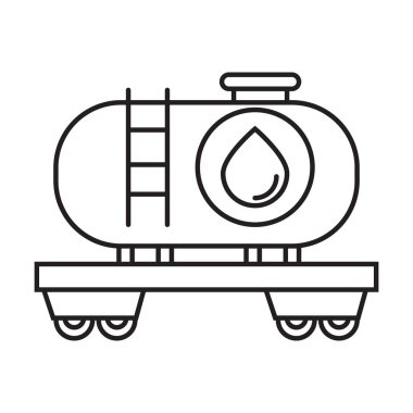 Beyaz arkaplanda yakıt tankı simgesi vektörü