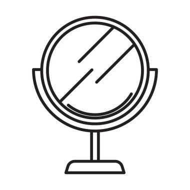 beyaz arkaplanda ayna simgesi vektörü