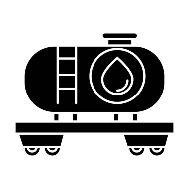 Beyaz arkaplanda yakıt tankı simgesi vektörü