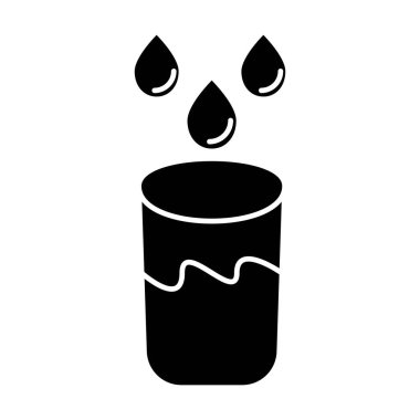 Beyaz arkaplanda cam simge vektörü