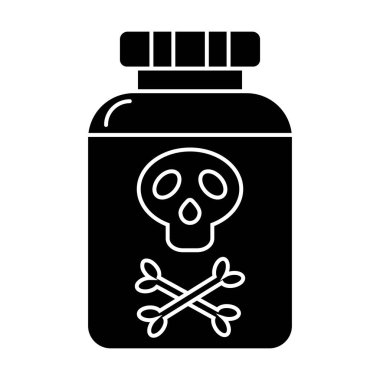 Beyaz arkaplanda tehlikeli tıp simgesi vektörü