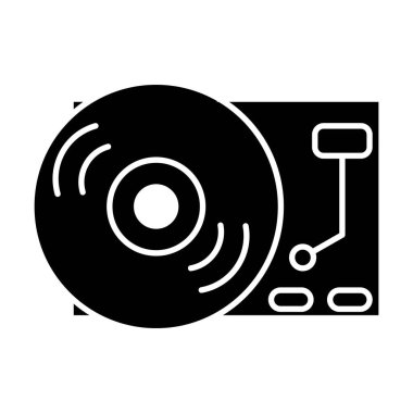 beyaz arkaplanda kayıt çalar simgesi vektörü