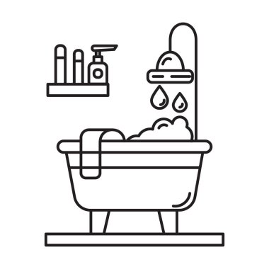 Beyaz arkaplanda tuvalet simgesi vektörü