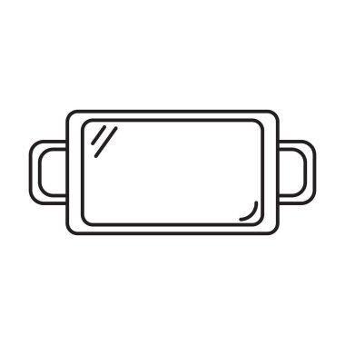 beyaz arkaplanda çekmece simgesi vektörü