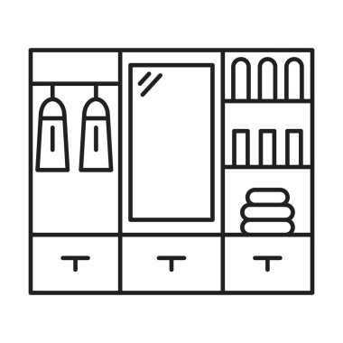 Beyaz arkaplanda kostüm simgesi vektörü