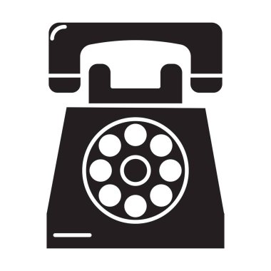 Beyaz arkaplanda telefon simgesi vektörü