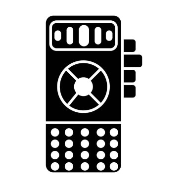 Beyaz arkaplanda ses kaydedici simgesi vektörü