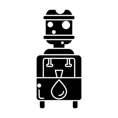 Beyaz arkaplanda su dağıtıcı simgesi vektörü