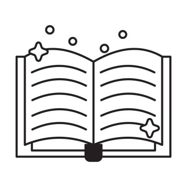 Beyaz arkaplanda kitap simgesi vektörü