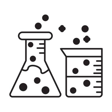 Beyaz arkaplanda kimyasal simge vektörü