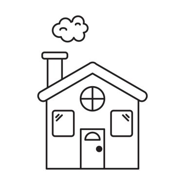 Beyaz arkaplanda ev simgesi vektörü