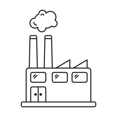 beyaz arkaplanda manufactory simgesi vektörü