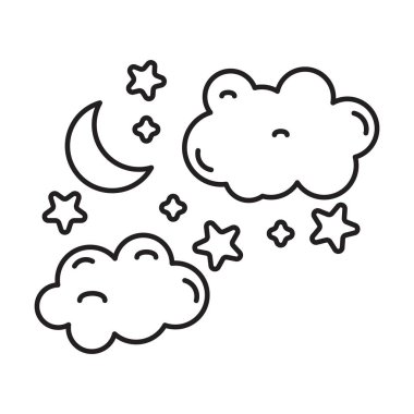 beyaz arkaplanda gökyüzü simgesi vektörü