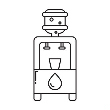 Beyaz arkaplanda su dağıtıcı simgesi vektörü