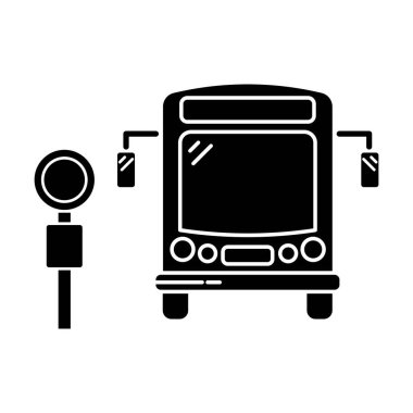 Beyaz arkaplanda durak simgesi vektörü