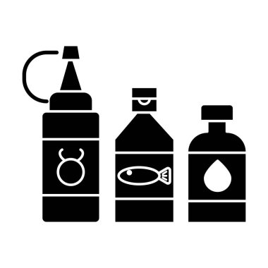 Beyaz arkaplanda sos simgesi vektörü