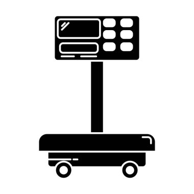 Beyaz arkaplanda dijital ölçekli simge vektörü