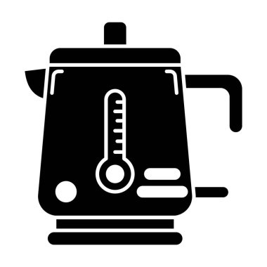 Beyaz arkaplanda elektrik ısıtıcısı simgesi vektörü