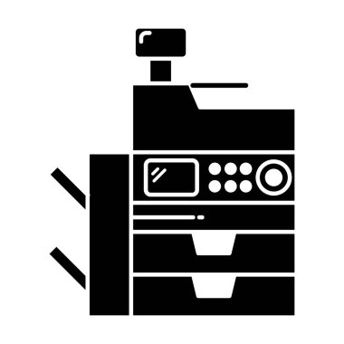 Beyaz arkaplanda fotokopi simgesi vektörü